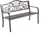 Ławki ogrodowe - Home&Garden Home Garden Ławka metalowa Bloom Gold (177991) 177991 - miniaturka - grafika 1