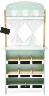 Mamabrum Duży, drewniany sklep - stragan i teatr 2w1 z wagą, terminalem płatniczym, warzywami i owocami MARKET CA1208 - Zabawki interaktywne dla dzieci - miniaturka - grafika 8