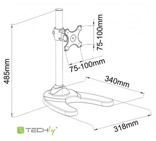 Techly Uchwyt biurkowy LCD/LED Techly 13-27" czarny AKTCAVT00190 - Inne akcesoria audio-wideo - miniaturka - grafika 7