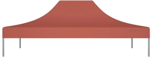 vidaXL Dach do namiotu imprezowego, 4 x 3 m, terakota, 270 g/m - Pawilony ogrodowe - miniaturka - grafika 4