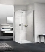 Ścianki i drzwi prysznicowe - Novellini Young 2.0 G+F Drzwi prysznicowe uchylne 61-63x200 cm profile chrom szkło przezroczyste Y2G61-1K - miniaturka - grafika 1