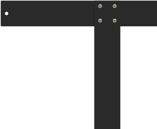 vidaXL Oparcie do sofy z palet czarne 70 cm żelazo 315787 - Pozostałe meble ogrodowe - miniaturka - grafika 8