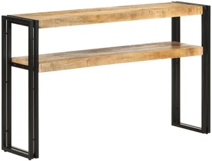 VidaXL Lumarko Stolik konsolowy, 120 x 30 x 75 cm, surowe drewno mango 321099 VidaXL - Ławy i stoliki kawowe - miniaturka - grafika 6