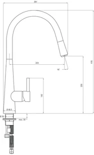 Deante Aster grafit BCA 272M - Baterie kuchenne - miniaturka - grafika 3