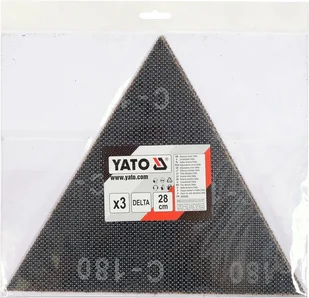 Yato Siatka ścierna delta z rzepem 28cm 3szt P180 do szlifierki - Materiały ścierne - miniaturka - grafika 2
