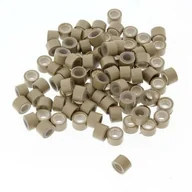 Pozostałe akcesoria fryzjerskie - Allepaznokcie Mikroringi z silikonem do przedłużania włosów 6 mm kolor Nr 10 woreczek 100 szt - miniaturka - grafika 1