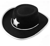 GoDan Kapelusz "Kowboj" z gwiazdą, czarny, roz. S KKGCS-YH - Dodatki do strojów karnawałowych - miniaturka - grafika 4