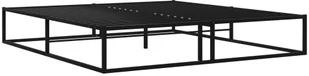 vidaXL Rama łóżka, czarna, metalowa, 160x200 cm - Łóżka - miniaturka - grafika 2