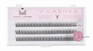 Sztuczne rzęsy i akcesoria - Many Beauty Many Beauty - Many Lashes - V-LASHES - Silk Eyelashes Individual - Jedwabne rzęsy w kępkach - Fish Tale - 0.10 STRONG - C-11mm - miniaturka - grafika 1