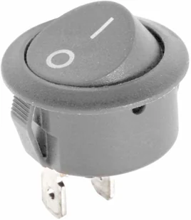 inne Złącze przełącznik kołyskowy okrągły R5 0-1 szary 6A/250V - Inne akcesoria elektryczne - miniaturka - grafika 2