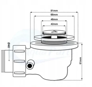 231 HYDAR BRODZIK PROSTOKĄTNY 100x80 GŁĘBOKI 15cm BIAŁY+SYFON 23178188 78188-uniw - Brodziki prysznicowe - miniaturka - grafika 8