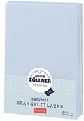 Prześcieradła dla dzieci - Zollner Julius prześcieradło frotte z gumką na łóżko dziecięce, wymiary: 60 x 120 cm / 70 x 140 cm jasnoniebieski - miniaturka - grafika 1