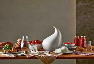 Alessi NUNZIATELLA Zestaw do Przechowywania Sera Mozarella - Pojemnik + Chochla ESI23 SET - Pojemniki kuchenne - miniaturka - grafika 2