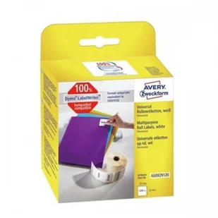 Dymo Etykiety papierowe 25x25 do drukarek LABELWRITER AVERY ZWECKFORM trwałe białe na rolce 1000 etykiet /AS0929120/ ZW676 - Etykiety do drukarek - miniaturka - grafika 2