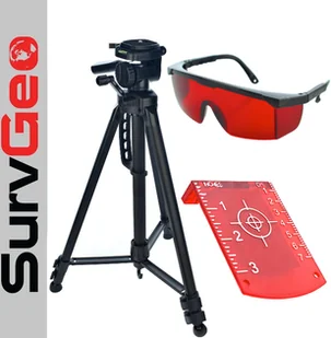 SurvGeo Statyw alu 1,4m DT140 + Okulary laserowe + Tarczka laserowa - Sprzęt geodezyjny SurvGeo Statyw alu 1,4m DT140 + Okulary laserowe + Tarczka laserowa - Sprzęt geodezyjny - miniaturka - grafika 1