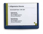 Dekoracje domu - DURABLE Tabliczka przydrzwiowa Click Sign 210x148,5mm granatowa 4866-07 - miniaturka - grafika 1
