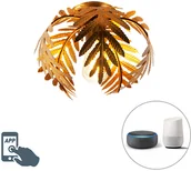 Systemy inteligentnych domów - QAZQA Elegancka lampa sufitowa vintage złota 24 cm z WiFi ST64 - Botanica - miniaturka - grafika 1