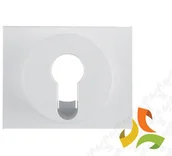 Klawisze i ramki - Hager BERKER K.1 Płytka czołowa do wyłącznika na klucz biały połysk 15057009 15057009/HAG - miniaturka - grafika 1