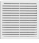 Kratki wentylacyjne - HACO Kratka wentylacyjna z siatką VM 300x300 KB biała 0301 - miniaturka - grafika 1