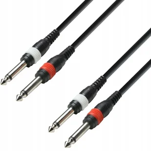 Adam Hall Cables Adam Hall Cable przewód audio z wtyczkami mono 2 x 6,3mm na wtyczki mono 2 x 6,2 mm, dostępne różne długości K3TPP0100 - Kable - miniaturka - grafika 2