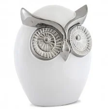 Max-land FIGURKA DEKORACYJNA SOWA BIAŁA 13,5x12,5 111476 - Skarbonki - miniaturka - grafika 2
