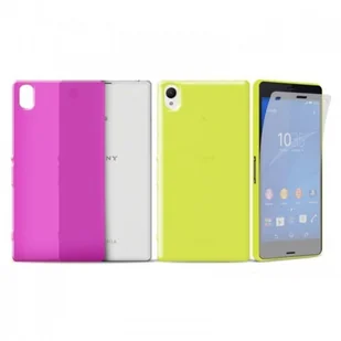 PURO Ultra Slim Sony M4 Aqua limonkowy+folia - Szkła hartowane na telefon - miniaturka - grafika 2