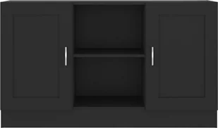 vidaXL Szafka, czarna, 120 x 30,5 x 70 cm, płyta wiórowa 802778 - Szafki do salonu - miniaturka - grafika 6