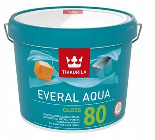 Tikkurila EVERAL AQUA GLOSS 80- emalia do drewna, 9l - Farby i impregnaty do drewna - miniaturka - grafika 2