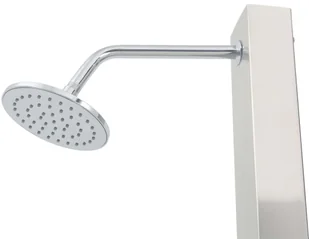 vidaXL Prysznic ogrodowy z podstawą, WPC, stal nierdzewna - Akcesoria do basenów - miniaturka - grafika 7