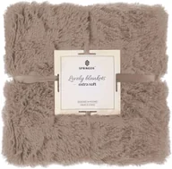 Narzuty - Narzuta na łóżko, pled 220x240 cm dwustronny koc na kanapę brązowy HA7070 - miniaturka - grafika 1