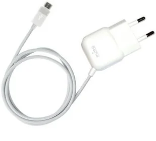 PURO Mini Travel Charger - Przenośna ładowarka sieciowa z kablem Micro USB (biały) - Ładowarki do telefonów - miniaturka - grafika 3