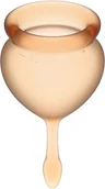 Kubeczki menstruacyjne - Satisfyer Satisfyer Feel Good Menstrual Cup Orange - miniaturka - grafika 1