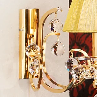 Orion Czarująca materiałowa lampa ścienna Kristalldesign - Lampy ścienne - miniaturka - grafika 3