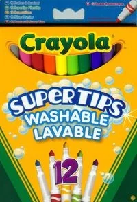 Crayola FLAMASTRY SUPER TIPS 12 KOLORÓW - Przybory szkolne - miniaturka - grafika 6