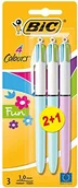 Długopisy - BIC Fashion długopis, czterobarwny, 3 sztuki 883784 - miniaturka - grafika 1