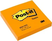 Etykiety samoprzylepne i bloki etykiet - Post-It 3M Bloczek samoprzylepny (654N), 76x76mm, 1x100 kart., jaskrawy pomarańczowy 3M-FT510061946 - miniaturka - grafika 1