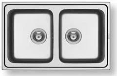 Pyramis ALEA (79x50) 2B stal gładka 107157601 - Zlewozmywaki Pyramis ALEA (79x50) 2B stal gładka 107157601 - Zlewozmywaki - miniaturka - grafika 1