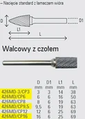 Pilniki - Beta PILNIK OBROTOWY Z WĘGLIKA WALCOWY 3MM 426MD-3/CP3 - miniaturka - grafika 1