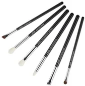 Pędzle do makijażu - Jessup Jessup T181 Black/Silver Zestaw 6 pędzli do makijażu 40013-uniw - miniaturka - grafika 1
