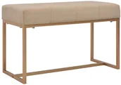 Ławki do przedpokoju - vidaXL Ławka, 80 cm, beżowa, aksamitna vidaXL - miniaturka - grafika 1