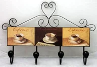 Wieszaki i stojaki - Atrix Wieszak metalowy MDF kawa HR1107 - miniaturka - grafika 1