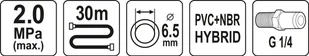 YATO WĄŻ PNEUMATYCZNY HYBRYDOWY 1/4" 30M KOŃCÓWKI G1/4" YT-24232 - Akcesoria pneumatyczne - miniaturka - grafika 3
