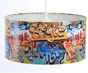EULUNA Lampa wisząca Graffiti z kolorowym nadrukiem foto - Lampy sufitowe - miniaturka - grafika 2