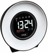 Zegary - TFA Dostmann 60.2023.02 Mood Light wielofunkcyjny budzik świetlny, tworzywo sztuczne, biały/czarny, (dł.) 138 x (szer.) 92 x (wys.) 139 mm - miniaturka - grafika 1