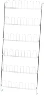 Szafki na buty - Wenko 4340030100 drzwiowy regał na 18 par butów, metalowy, chromowany, 58 x 151 x 16.5 cm, kolor: srebrny błyszczący 4340030100 - miniaturka - grafika 1