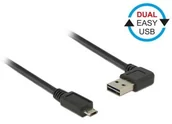 Kable USB - Delock EASY-kabel USB 2.0 A (gewink. RE/LI)-> eus-microB 1.0 m 85165 - miniaturka - grafika 1