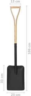 vidaXL Lumarko Szpadel z uchwytem w kształcie YD, stal i drewno jesionowe! 146138 - Pozostałe narzędzia ogrodowe - miniaturka - grafika 7