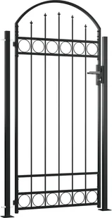 vidaxl Furtka ogrodzeniowa z górnym łukiem i 2 słupkami, 100 x 200 cm - Ogrodzenia - miniaturka - grafika 3