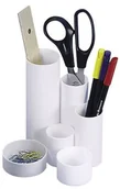 Przyborniki na biurko - Wedo JUNIOR Butler zestaw na biurko - 6 rur z polistyrenu, biały 245 257200 - miniaturka - grafika 1