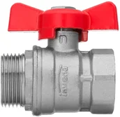 Zawory i kraniki - Invena Zawór kulowy równoprzelotowy z motylkiem GW/GZ 3/4" - miniaturka - grafika 1